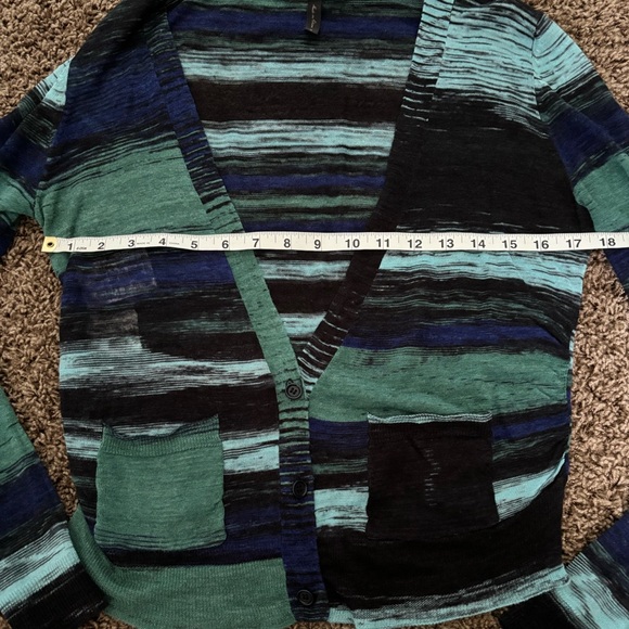 EUC “Letty” Sweater Space Dye Cardigan Scandi Colorful Knitwear - Picture 7 of 10